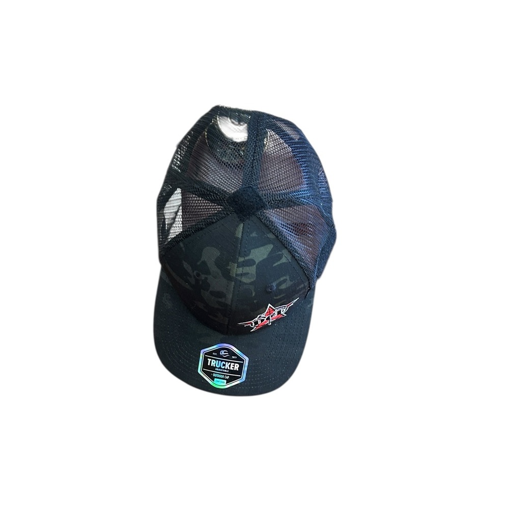 Outdoor Cap OC771 black and camo design Premium Modern Trucker Cap